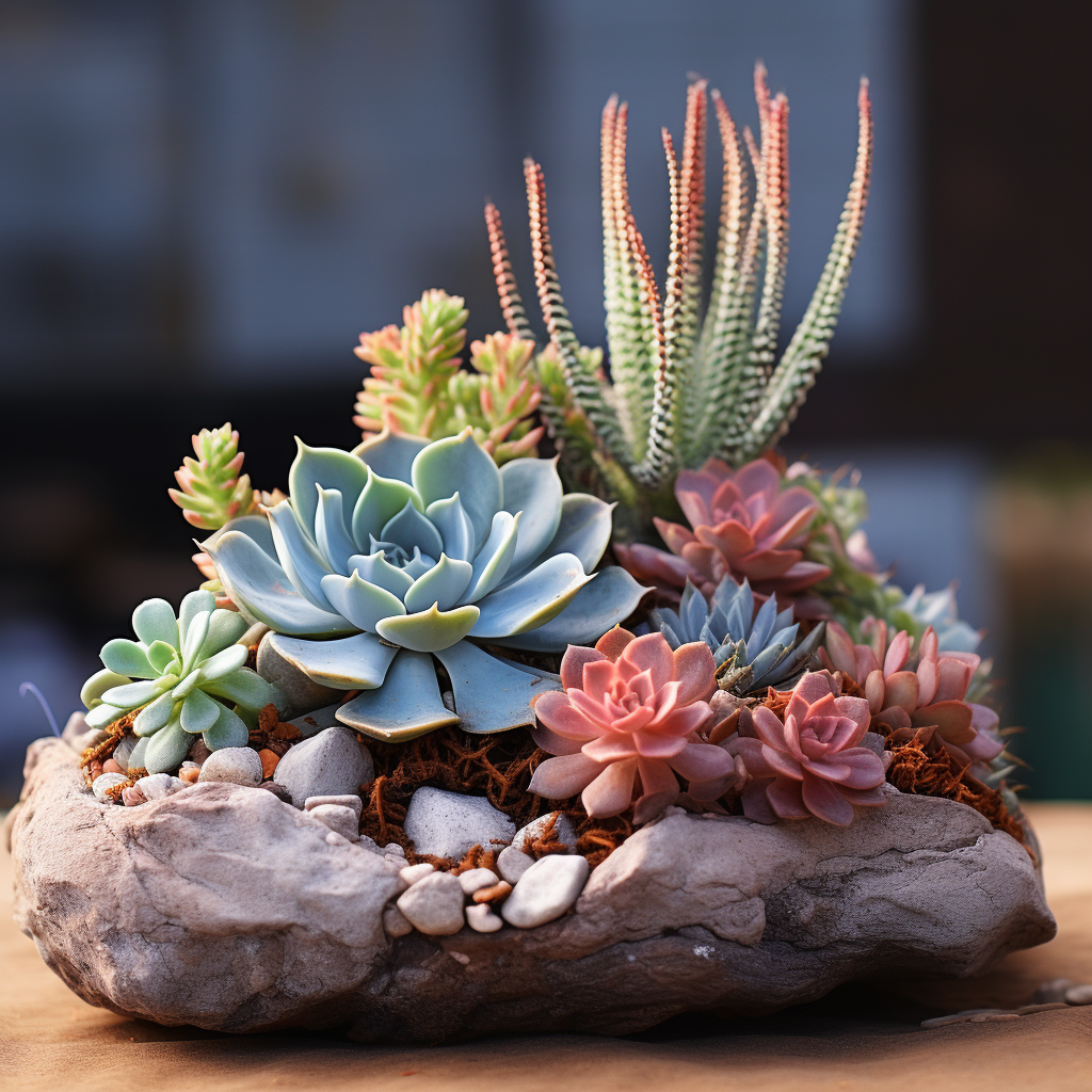 can you plant succulents in rocks