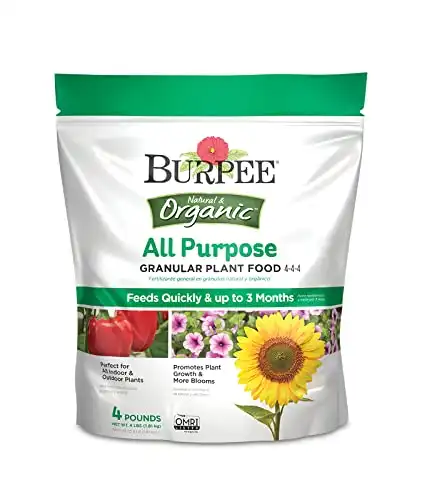 Burpee Natural Purpose Granular 4-Lb Organic Food for Growing Strong Plants